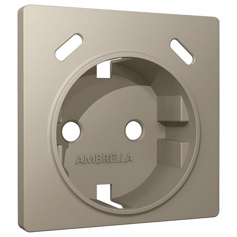 Накладка для розетки с заземлением и со шторками и 2хUSB type С Ambrella Volt ALFA AP3705 