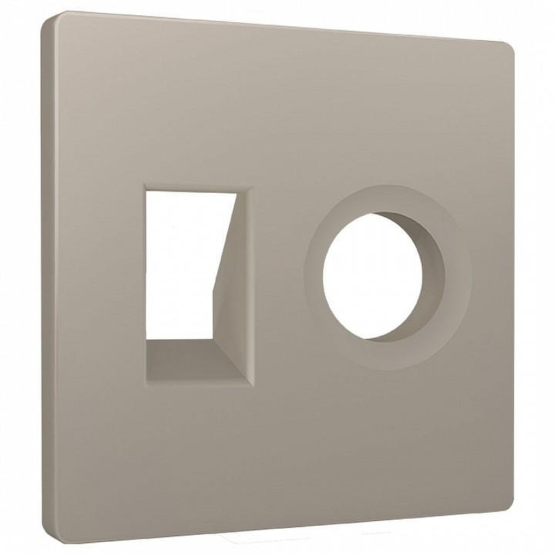 Накладка для ТВ-розетки и RJ-11 или RJ-45 Ambrella Volt ALFA AP3725 