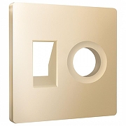 Накладка для ТВ-розетки и RJ-11 или RJ-45 Ambrella Volt ALFA AP6125 цвет Бежевый
