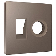 Накладка для ТВ-розетки и RJ-11 или RJ-45 Ambrella Volt ALFA AP6425 цвет Бронза
