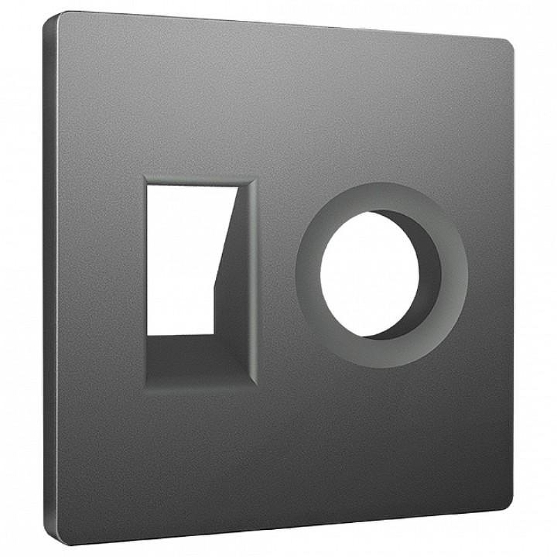 Накладка для ТВ-розетки и RJ-11 или RJ-45 Ambrella Volt ALFA AP6625 