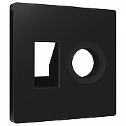 Накладка для ТВ-розетки и RJ-11 или RJ-45 Ambrella Volt ALFA AP8125 цвет Черный