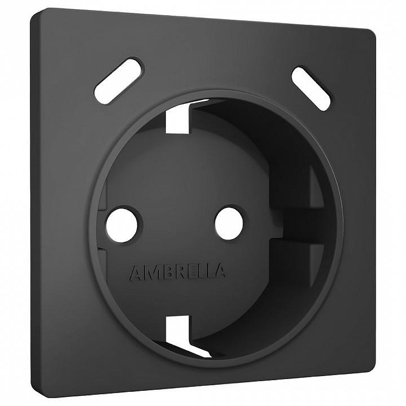 Накладка для розетки с заземлением и со шторками и 2хUSB type С Ambrella Volt ALFA AP9105 
