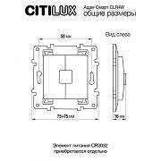 Выключатель беспроводной двухклавишный Citilux Смарт CLR4W цвет белый-9