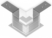 Соединитель угловой L-образный для треков встраиваемых Ambrella Light GL GL1039 цвет арматуры Белый