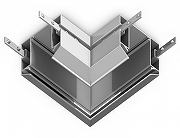 Соединитель угловой L-образный встраиваемый Ambrella Light GL GL1043 цвет арматуры Черный