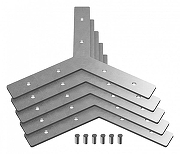 Соединитель угловой Y-образный накладной Ambrella Light Profile System GP GP8056 цвет серебро