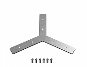 Соединитель угловой Y-образный накладной Ambrella Light Profile System GP GP8056 цвет серебро-1