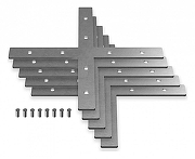 Соединитель угловой X-образный накладной Ambrella Light Profile System GP GP8057 цвет серебро