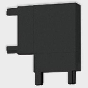 Соединитель угловой L-образный для треков накладных Italline IT09 IT09-9029 black цвет Черный