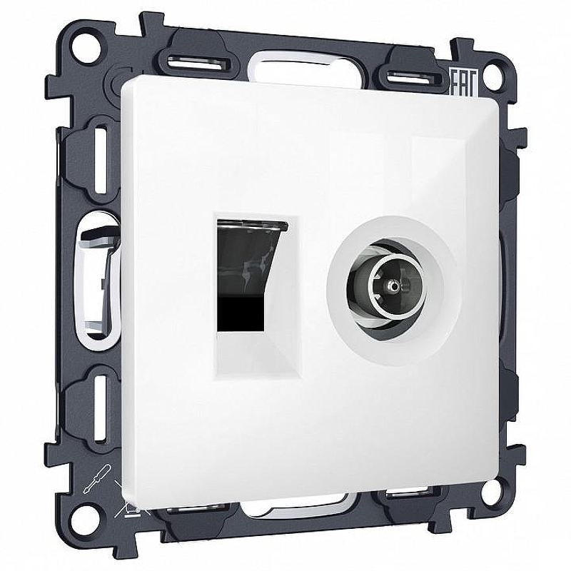 Механизм ТВ-розетки оконечные и розетки Ethernet RJ-45 со шторкам Ambrella Volt MA MA112510 