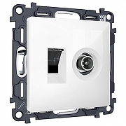 Механизм ТВ-розетки оконечные и розетки Ethernet RJ-45 со шторкам Ambrella Volt MA MA112510 IP 20