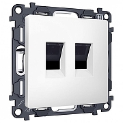 Розетка двойная Ethernet RJ-45 без рамки Ambrella Volt MA MA132110 цвет белый