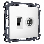 Механизм ТВ-розетки оконечные и розетки Ethernet RJ-45 со шторкам Ambrella Volt MA MA132510 IP 20