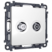 ТВ-розетка и SAT-розетка оконечная без рамки Ambrella Volt MA MA133310 цвет белый