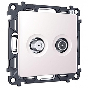 ТВ-розетка и SAT-розетка оконечная без рамки Ambrella Volt MA MA213310 цвет жемчуг