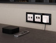 Розетка для вывод кабеля без рамки Ambrella Volt MA MA215810 цвет жемчуг-2