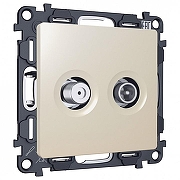 ТВ-розетка и SAT-розетка оконечная без рамки Ambrella Volt MA MA333310 цвет бежевый