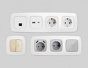 Рамка на 1 пост Ambrella Volt Ecta OF140101 цвет Белый-2