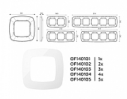 Рамка на 4 поста Ambrella Volt Ecta OF140104 цвет Белый-3