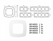 Рамка на 3 поста Ambrella Volt Ecta OF140123 цвет Белый-3
