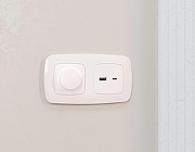 Рамка на 2 поста Ambrella Volt Ecta OF140202 цвет Жемчужный, Белый-1