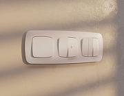 Рамка на 3 поста Ambrella Volt Ecta OF140203 цвет Жемчужный, Белый-1