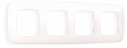 Рамка на 4 поста Ambrella Volt Ecta OF140204 цвет Жемчужный, Белый