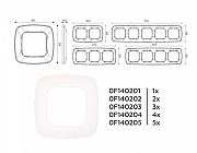 Рамка на 4 поста Ambrella Volt Ecta OF140204 цвет Жемчужный, Белый-3