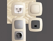 Рамка на 2 поста Ambrella Volt Ecta OF140302 цвет Бежевый-1