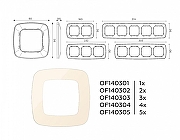 Рамка на 5 постов Ambrella Volt Ecta OF140305 цвет Бежевый-3