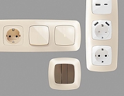 Рамка на 1 пост Ambrella Volt Ecta OF140331 цвет Бежевый-1