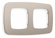 Рамка на 2 поста Ambrella Volt Ecta OF140362 цвет Бежевый, Серый