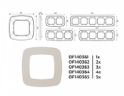 Рамка на 2 поста Ambrella Volt Ecta OF140362 цвет Бежевый, Серый-3