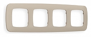 Рамка на 4 поста Ambrella Volt Ecta OF140364 цвет Бежевый, Серый