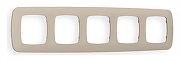 Рамка на 5 постов Ambrella Volt Ecta OF140365 цвет Бежевый, Серый