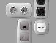 Рамка на 1 пост Ambrella Volt Ecta OF140401 цвет Серебро-1