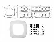 Рамка на 3 поста Ambrella Volt Ecta OF140403 цвет Серебро-3