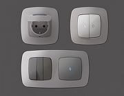 Рамка на 1 пост Ambrella Volt Ecta OF140501 цвет Сталь-2