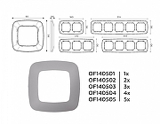 Рамка на 4 поста Ambrella Volt Ecta OF140504 цвет Сталь-3