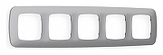 Рамка на 5 постов Ambrella Volt Ecta OF140505 цвет Сталь
