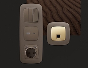 Рамка на 3 поста Ambrella Volt Ecta OF140633 цвет Бронза-1