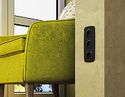 Рамка на 1 пост Ambrella Volt Ecta OF140701 цвет Черный-2