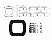 Рамка на 4 поста Ambrella Volt Ecta OF140704 цвет Черный-3