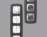 Рамка на 3 поста Ambrella Volt Ecta OF140803 цвет Графит-1