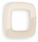 Рамка на 1 пост Ambrella Volt Radian Стекло органическое OF320301 цвет Бежевый