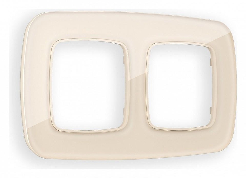 Рамка на 2 поста Ambrella Volt Radian Стекло органическое OF320302 