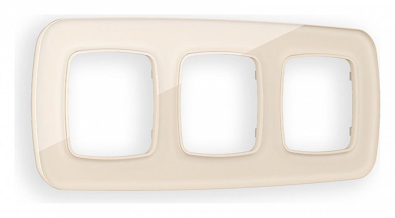 Рамка на 3 поста Ambrella Volt Radian Стекло органическое OF320303 