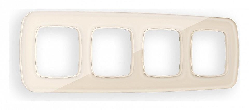 Рамка на 4 поста Ambrella Volt Radian Стекло органическое OF320304 