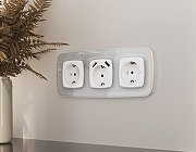 Рамка на 1 пост Ambrella Volt Radian Стекло органическое OF320401 цвет Серебро-1